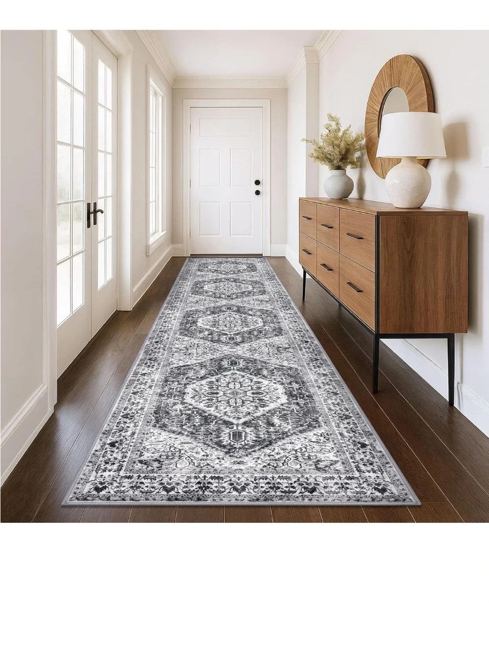 KOZYFLY Runners for Hallways 3x12 Ft Extra Long Washable Thin Runner